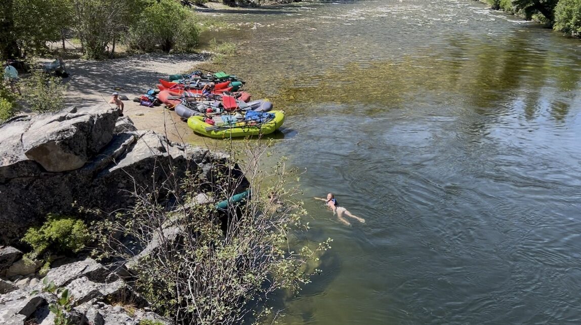 River crew camping along Idaho's Middle Fork of the Salmon River